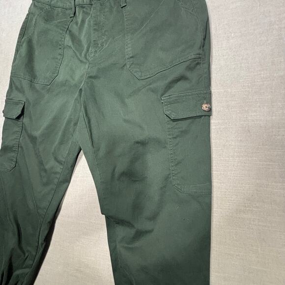 Terra Sky Women’s Cargo Pants 18W Green Utility Stretch Pockets Jogger Casual - Picture 7 of 8